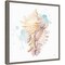 Salento Coast IV (Seashell) by James Wiens 16-in. W x 16-in. H. Canvas Wall Art Print Framed in Grey